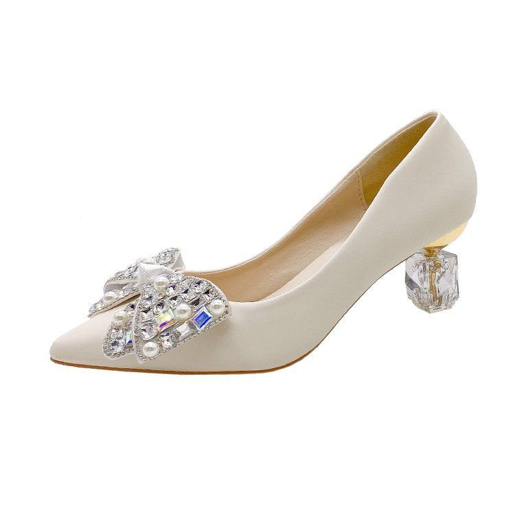 Damen elegante Pumps mit dekorativem Strass-Detail R&B