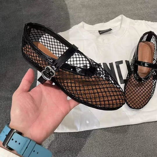 Damen Mesh-Sandalen mit verstellbarem Riemen R&B