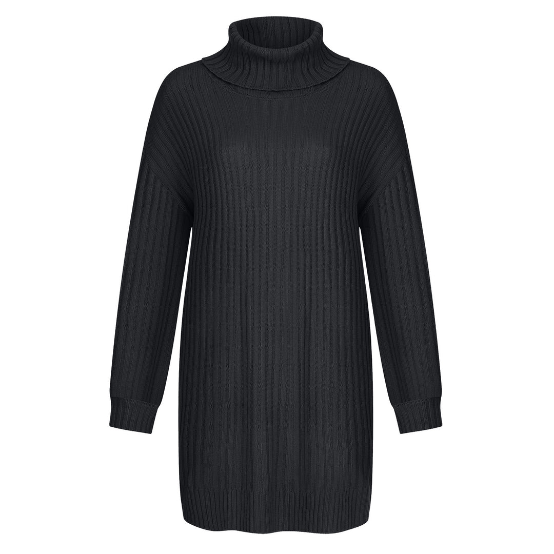 Damen Grobstrick Rollkragenpullover im lässigen Schnitt R&B