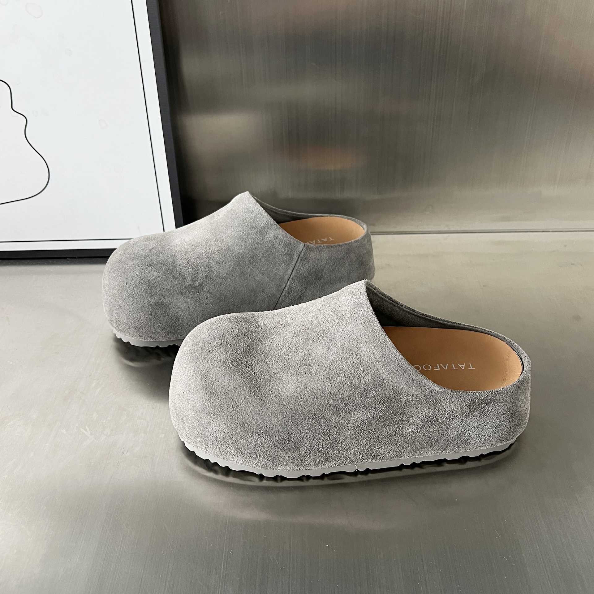 Damen modische Clogs aus weichem Wildleder mit ergonomischem Fußbett R&B