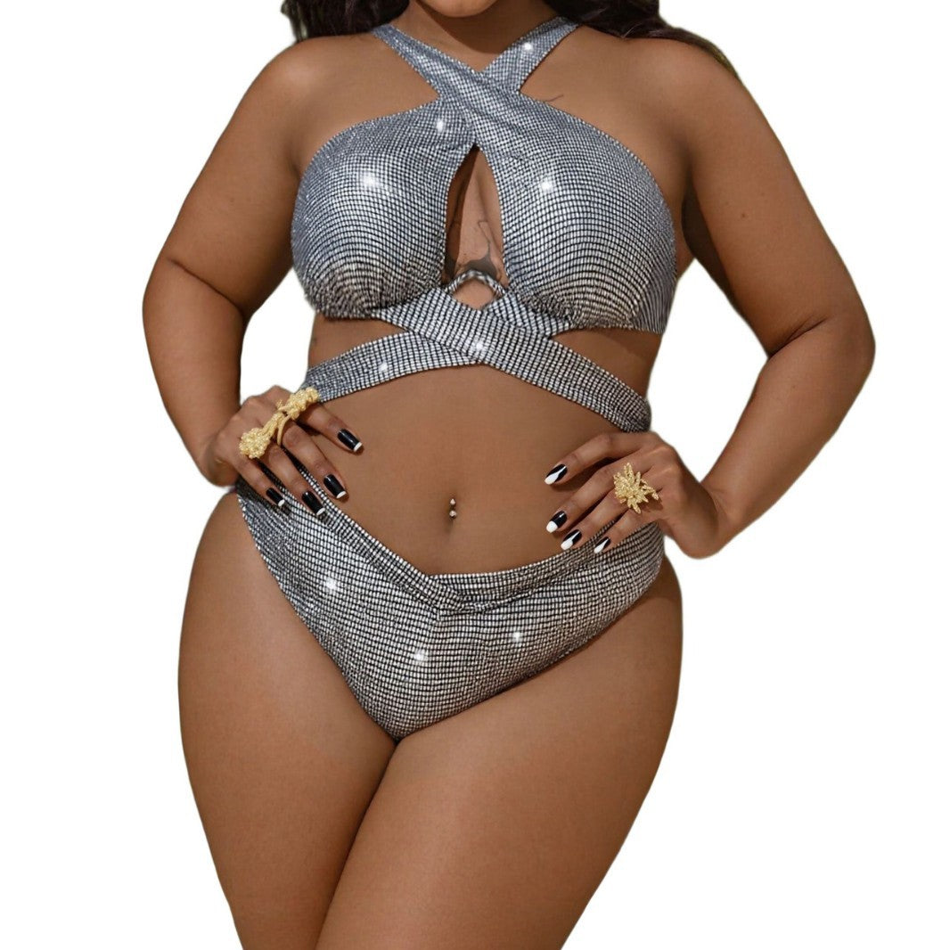 Damen Glitzerndes Bikini Set R&B