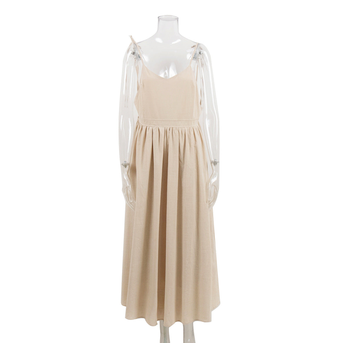 R&B | Neckholder-Kleid aus Baumwolle mit Hosenträgern