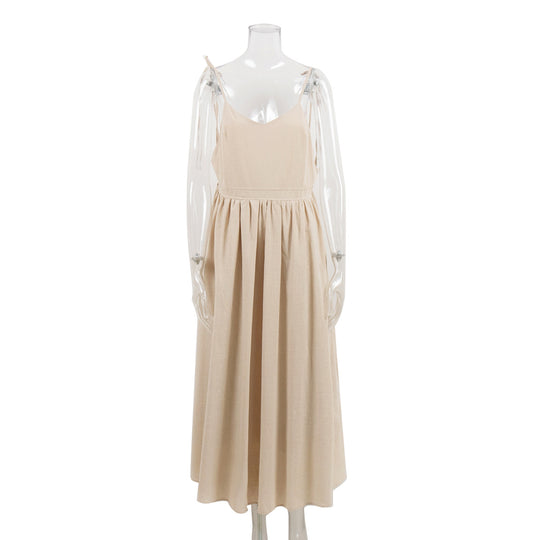 R&B | Neckholder-Kleid aus Baumwolle mit Hosenträgern
