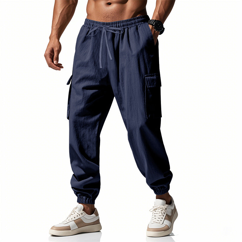 Herren lässige Cargohose mit elastischem Bund und praktischen Seitentaschen R&B