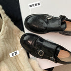 Damen modische Mokassins mit eleganter Schnallenapplikation R&B
