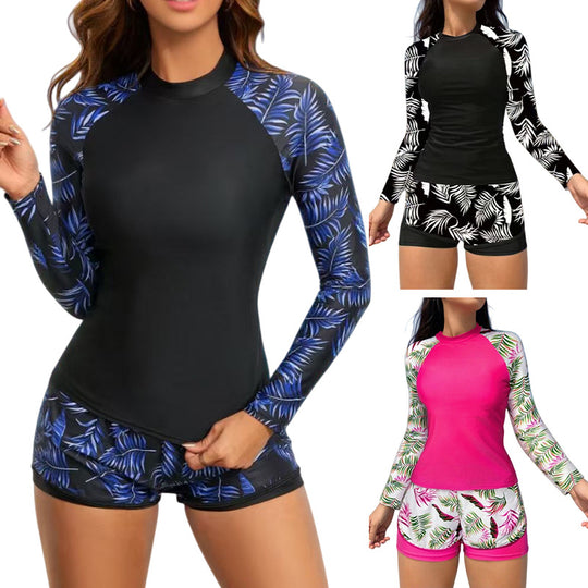 Damen Surf-Langarmshirt mit Shorts R&B