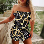 Damen Lässiger Jumpsuit mit Rüschen und Farbverlauf R&B