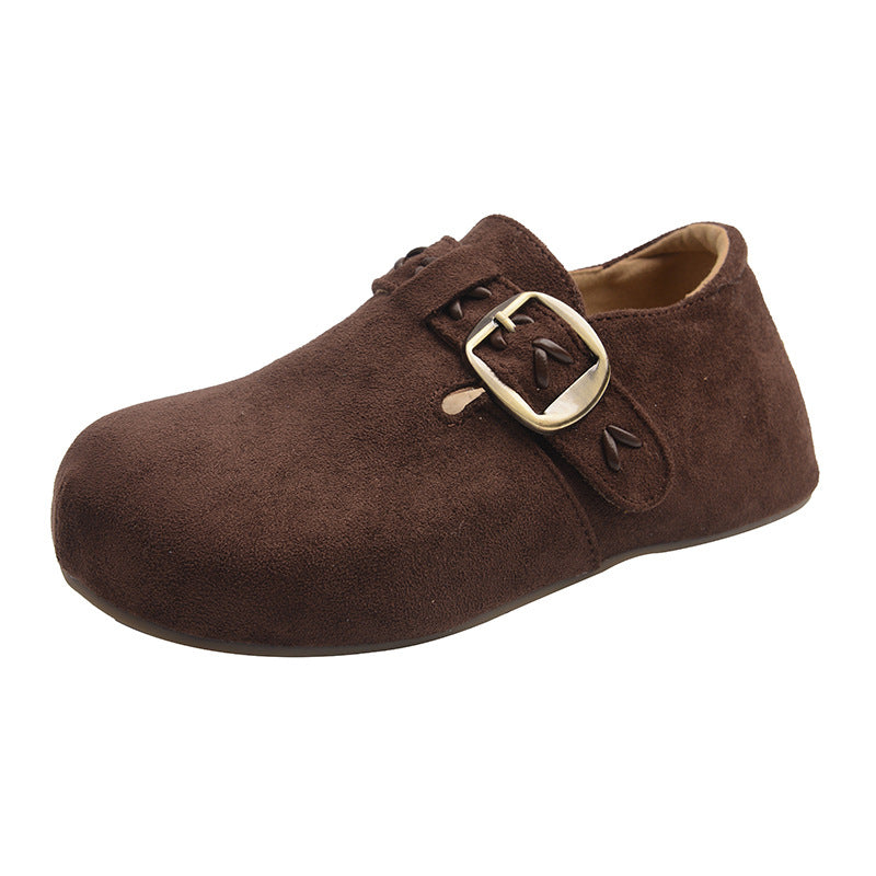 Damen Ballerinas mit modischer Schnalle und weich gepolstertem Innenbereich R&B
