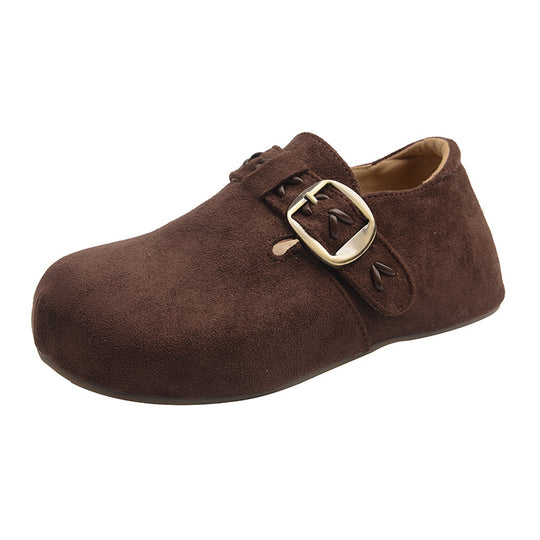 Damen Ballerinas mit modischer Schnalle und weich gepolstertem Innenbereich R&B