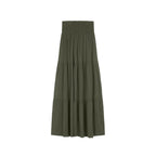 Damen Maxi-Rock mit voluminösem Schnitt und elastischem Bund R&B