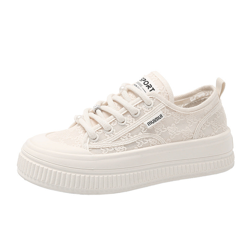 Damen Komfortable Sneaker mit dicker Sohle und einzigartigem Design R&B