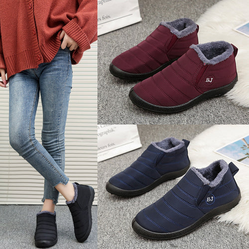 Damen gefütterte Freizeit-Stiefeletten mit rutschfester Sohle und praktischem Reißverschluss R&B