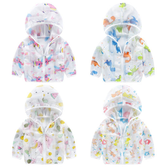 Unisex nan atmungsaktive Mesh Kapuzenjacke für Babys mit vollem Reißverschluss und verspieltem Hasen-Karotten-Druck R&B