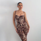 Damen Jumpsuit mit raffiniertem Schlangenhaut-Design und figurbetontem Schnitt R&B