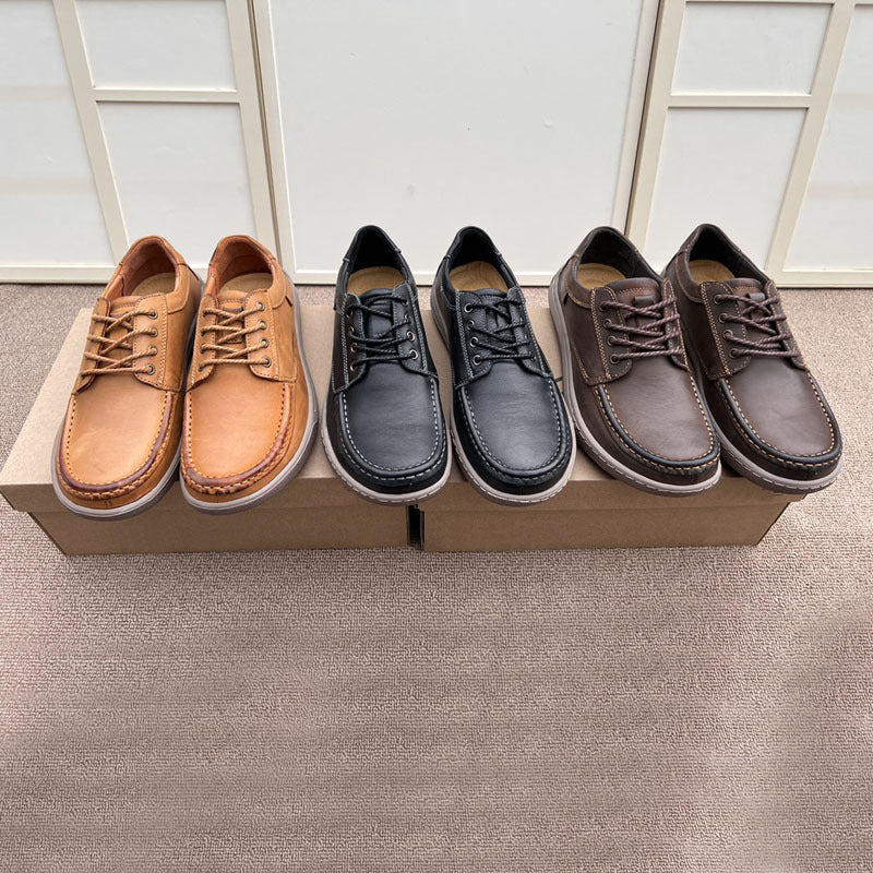 Damen Freizeit Schnürschuhe aus Echtleder mit rutschfester Sohle