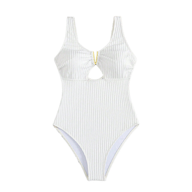 Damen High-Waist Badeanzug mit Cut-Out R&B