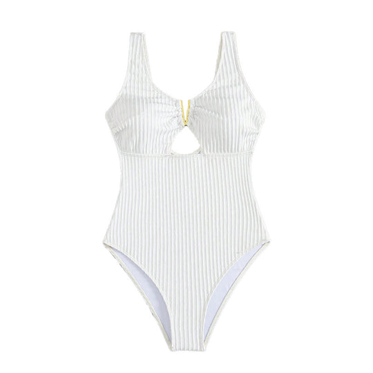 Damen High-Waist Badeanzug mit Cut-Out R&B