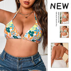Damen Triangel-Bikini-Oberteil mit floralem Design R&B