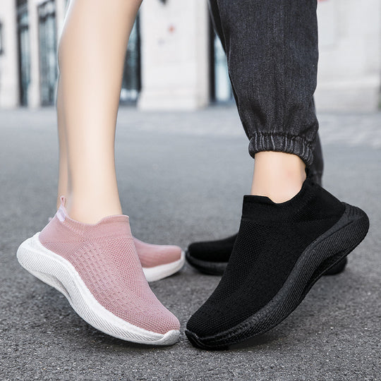 Herren nan nahtloser Strick-Schlupfschuh mit ergonomischer Zwischensohle und Fersenlasche R&B