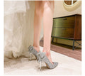 Damen elegante High Heels mit glitzerndem Schleifen-Detail R&B