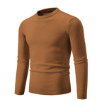 Herren Feiner Strickpullover mit Rundhalsausschnitt und Rippdetails R&B