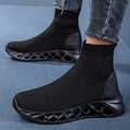 Damen High-Top Sneakers mit elastischem Obermaterial und rutschfester Sohle