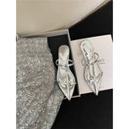 Damen elegante Zehentrenner mit schmalen Riemchen R&B