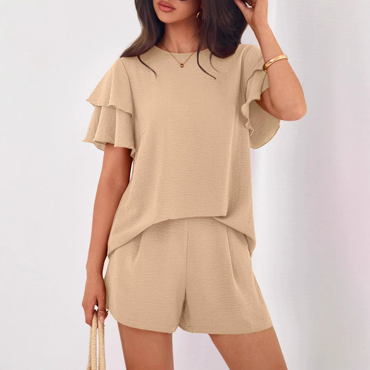 Damen Verspieltes Jumpsuit mit Rüschendetails und seitlichen Taschen R&B
