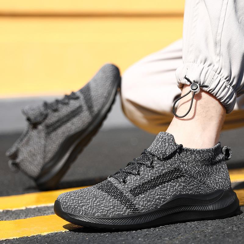Damen Sportliche High-Top Sneaker mit elastischem Schaft