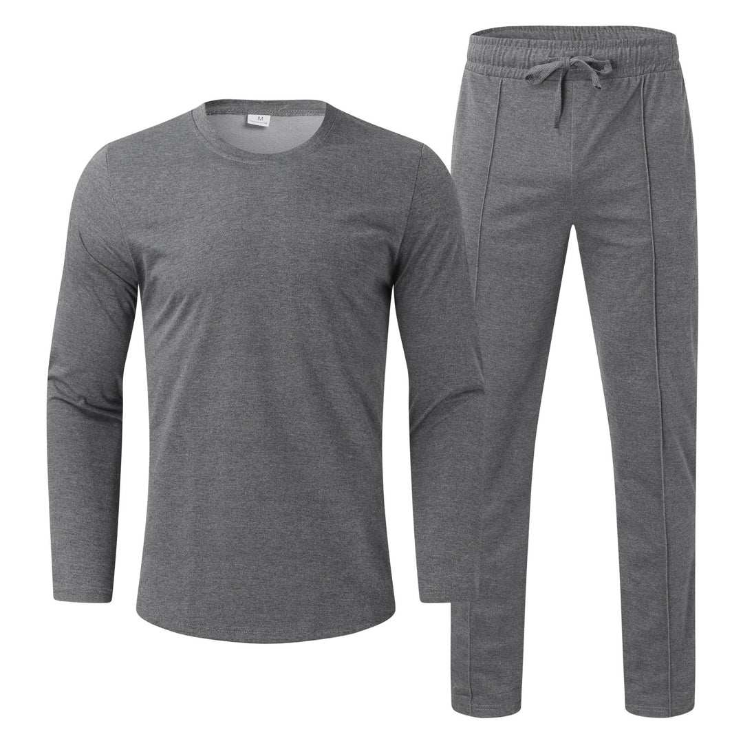 Herren Funktionales Langarmshirt und bequeme Jogginghose Set R&B