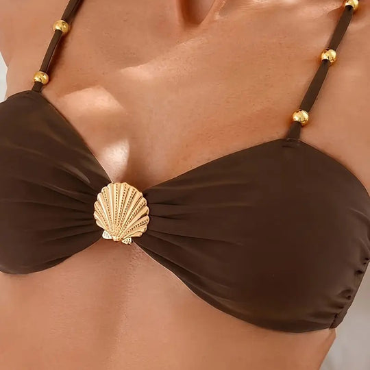 Damen Bikiniset mit dekorativem Muschel-Detail R&B