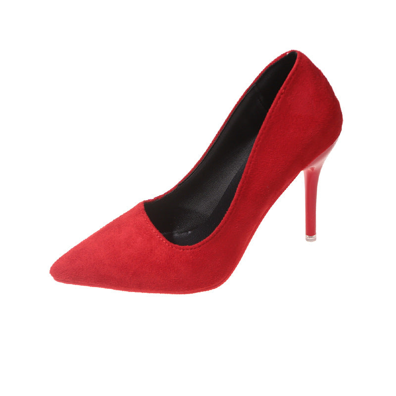 Damen Elegante spitze Pumps mit transparentem Absatz und weichem Obermaterial R&B