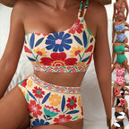 Damen Crop-Top Bikini Set mit floralem Design R&B