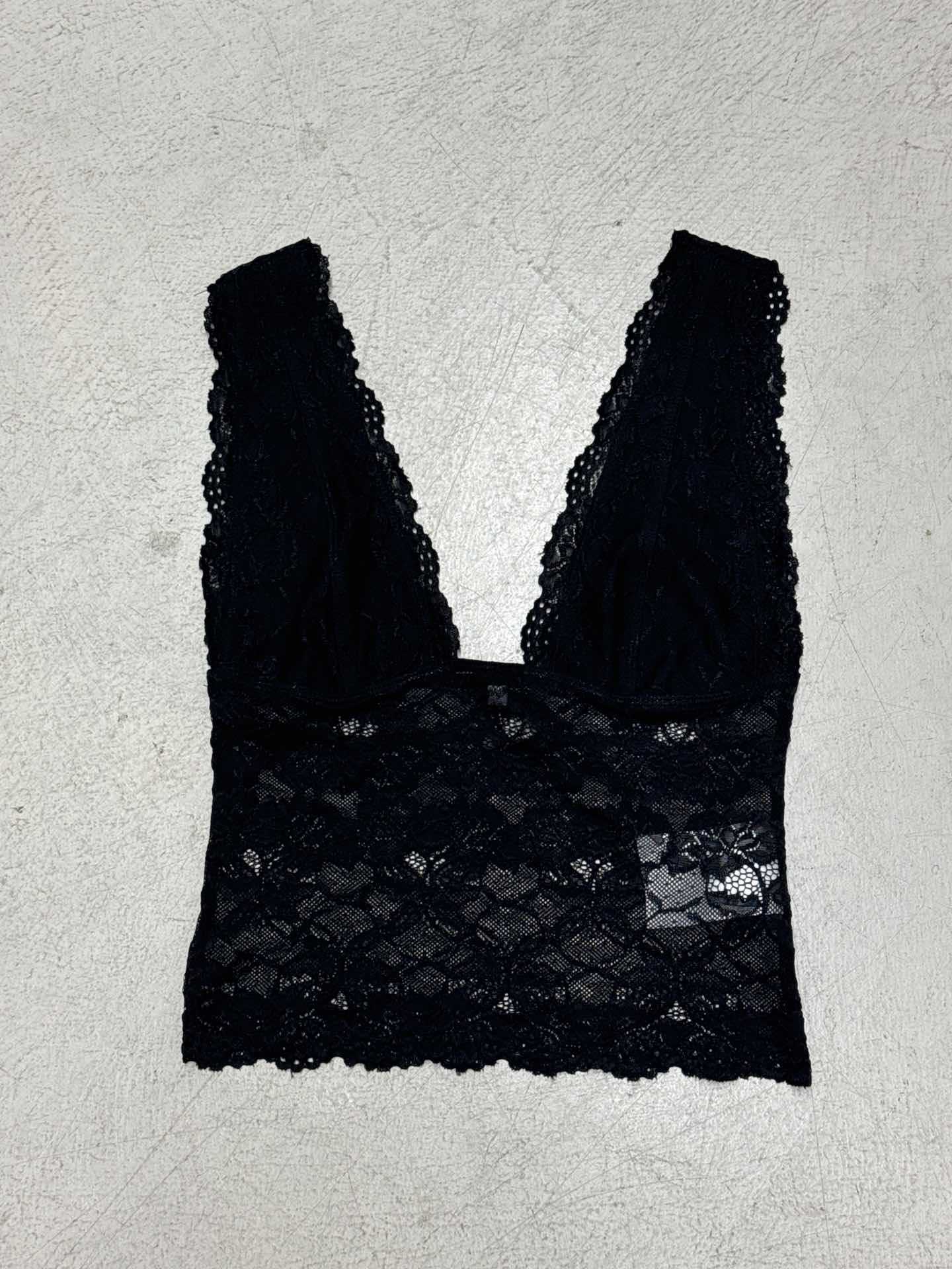 Damen-Spitzen-Cami-Top mit tiefem V-Ausschnitt und verführerischem Design R&B