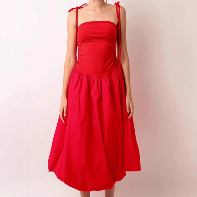 Damen Elegantes Abendkleid mit schulterfreiem Design und fließendem Rock R&B