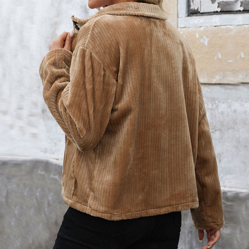 Damen Fleecejacke im komfortablen Rippdesign R&B