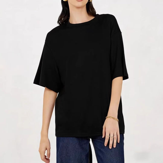 Damen Übergröße Shirt mit lässigem Schnitt und kurzarm R&B