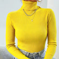 Damen Eleganter Rollkragenpullover mit feiner Rippstruktur