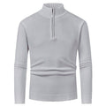 Herren Strickpullover mit hohem Kragen und halbem Reißverschluss R&B