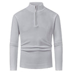 Herren Strickpullover mit hohem Kragen und halbem Reißverschluss R&B
