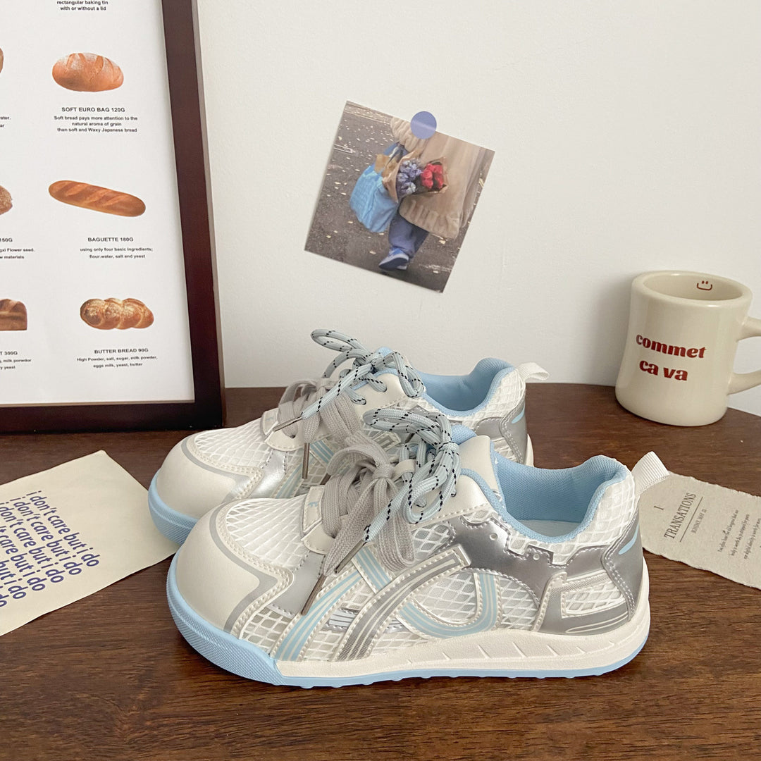 Damen Sportliche Sneakers mit atmungsaktivem Obermaterial und innovativen Schnürdetails R&B
