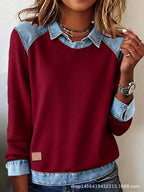 R&B | Sweatshirt mit Kontrast Einsätzen