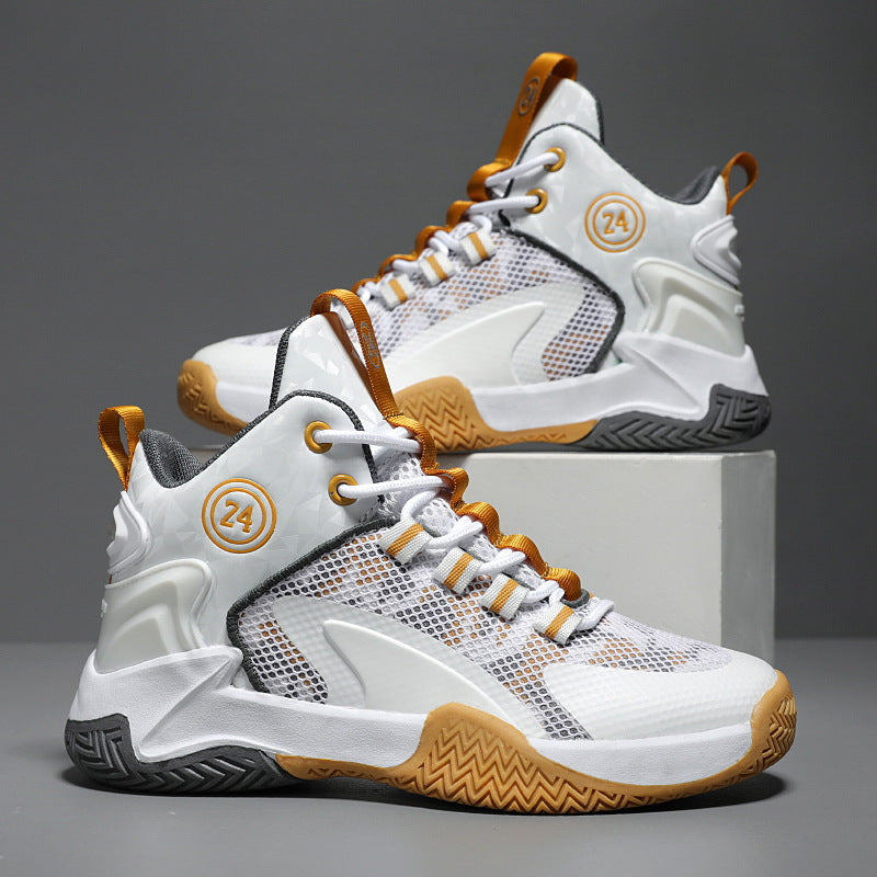 Damen Sportliche Basketball-Sneaker mit atmungsaktivem Mesh-Obermaterial und dämpfender Sohle R&B