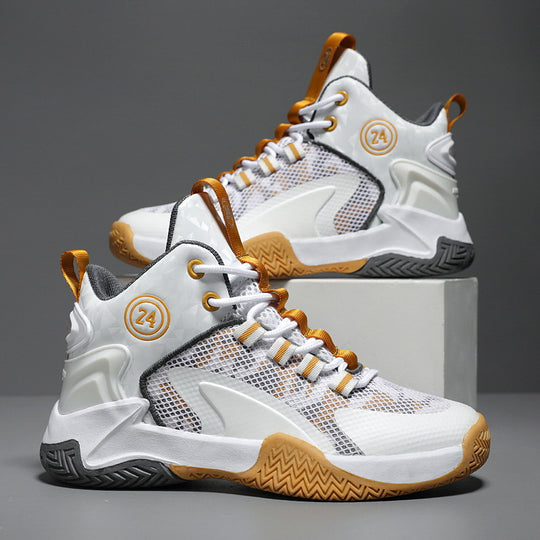 Damen Sportliche Basketball-Sneaker mit atmungsaktivem Mesh-Obermaterial und dämpfender Sohle R&B
