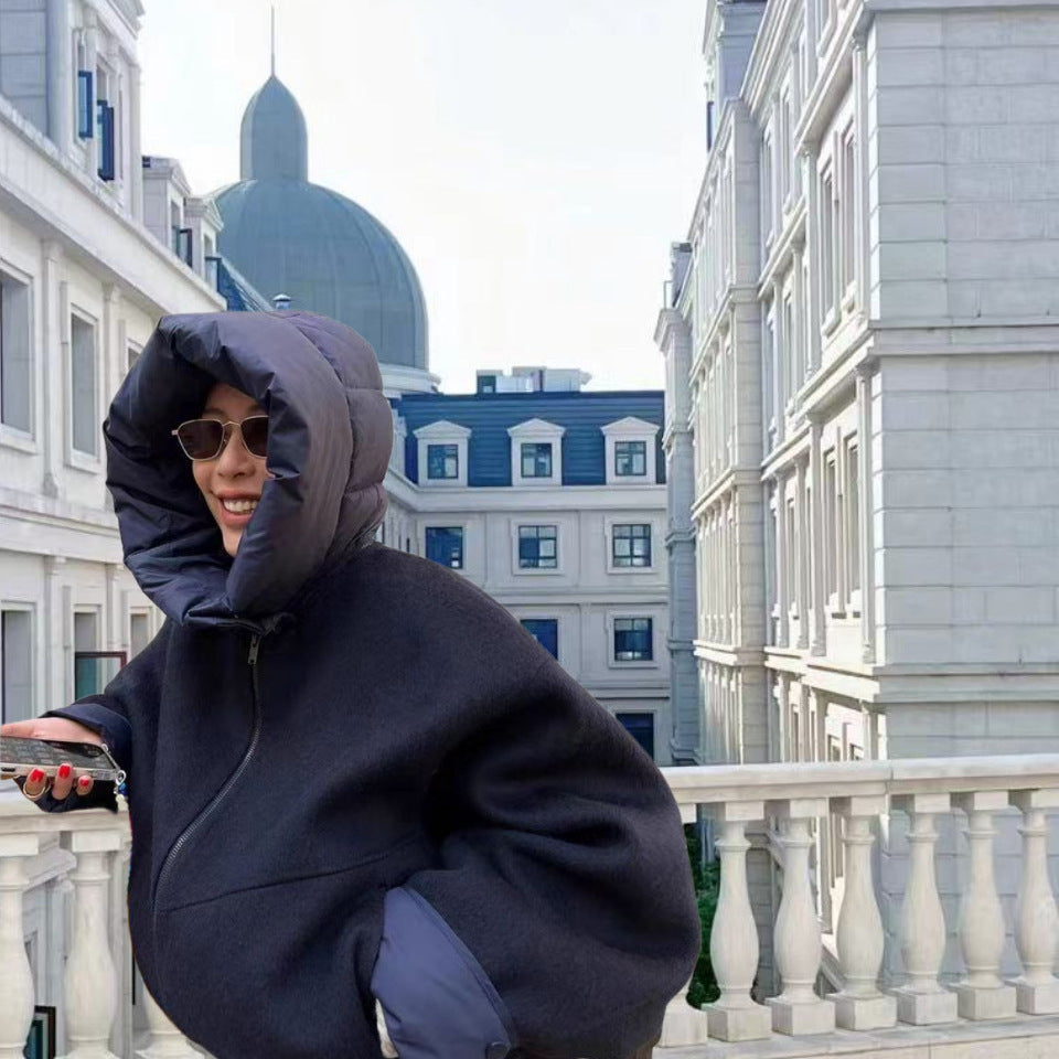 Damen Oversized Sweatjacke mit voluminösen Ärmeln und bequemen Taschen R&B