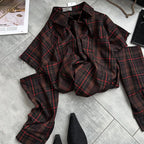 Damen oversized Karohemddesign R&B
