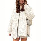 Damen Steppjacke mit großen Taschen und Rundhalsausschnitt R&B