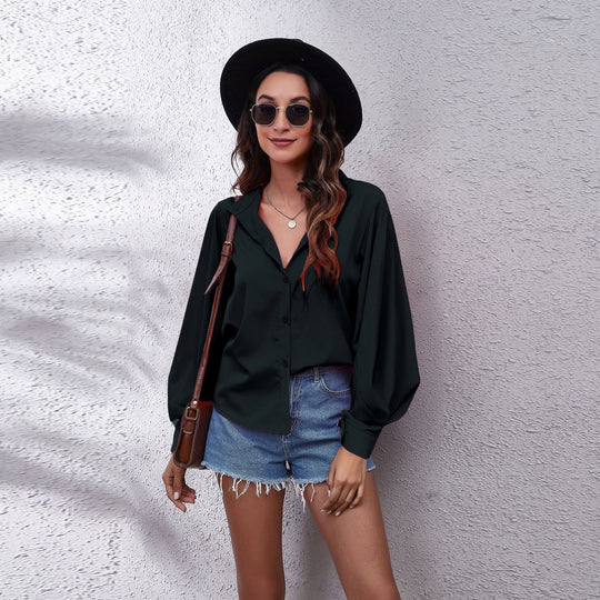 Damen Oversized Longsleeve Bluse mit lässigem Schnitt und voluminösen Ärmeln R&B