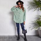 Damen Oversized Hemdblusenshirt aus Cord R&B