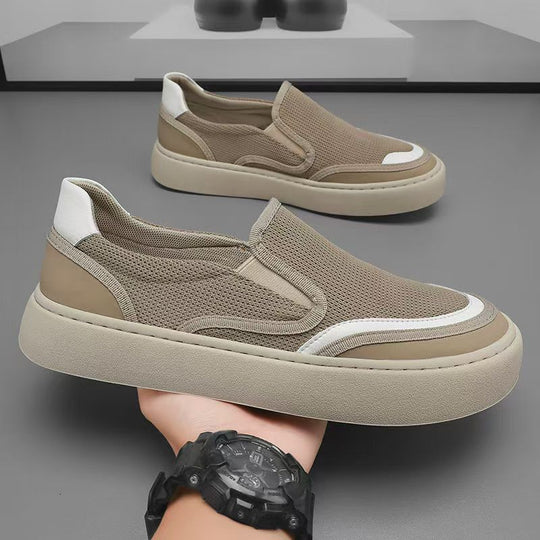 Damen Slip-On Sneakers mit atmungsaktiver Mesh-Oberfläche und gepolsterter Sohle R&B